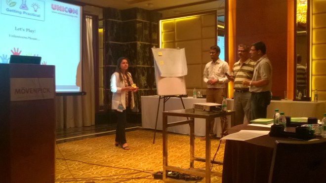 Conducting an interactive Innovation Game with audience volunteers